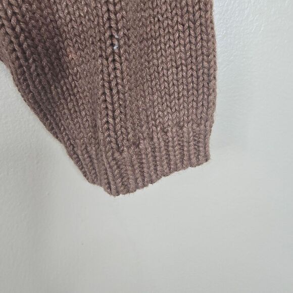 Jennifer Reed Hand Knit Floral Embellished Cotton Blend Sweater Size L - Picture 4 of 8